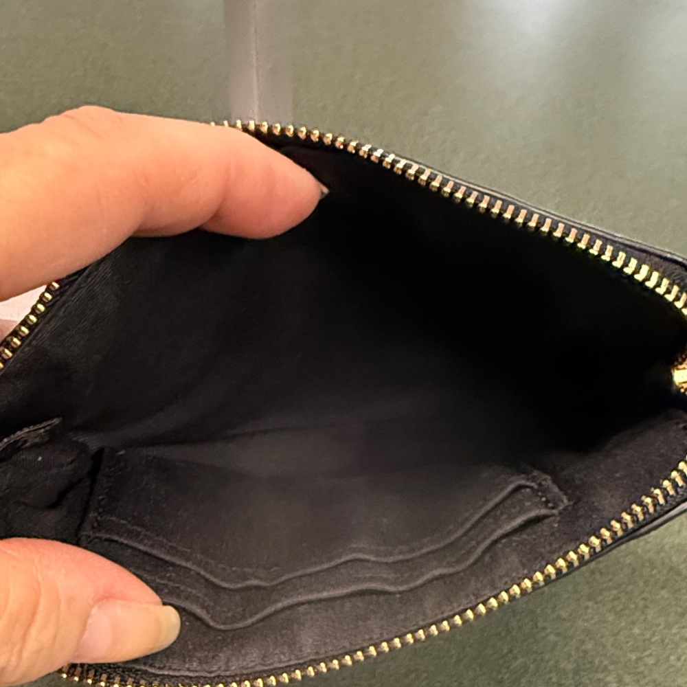Coach Black Signature Patent Leather Wristlet - Picture 7 of 7